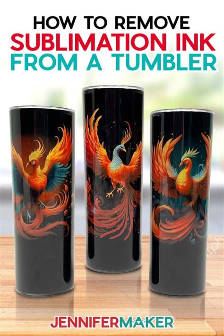 Can I remove sublimation ink from a tumbler?