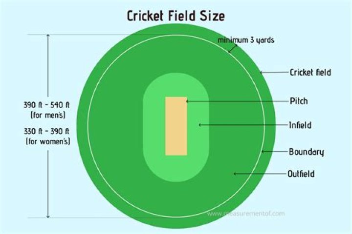 How big is a cricket boundary?