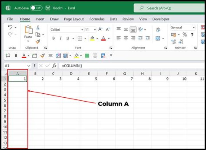 How do I make the first column a header in Excel?