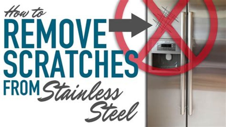How do you remove small scratches from stainless steel?