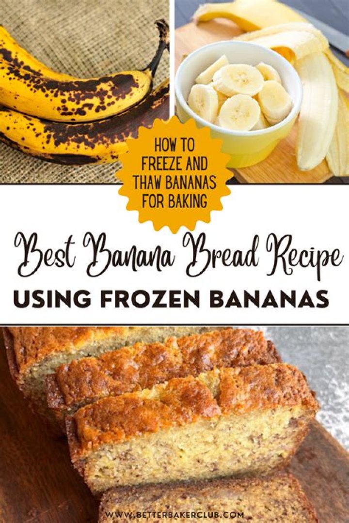 How do you thaw frozen bananas for banana bread?
