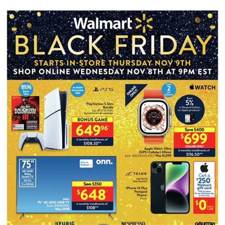 How many Black Friday events will Walmart have?