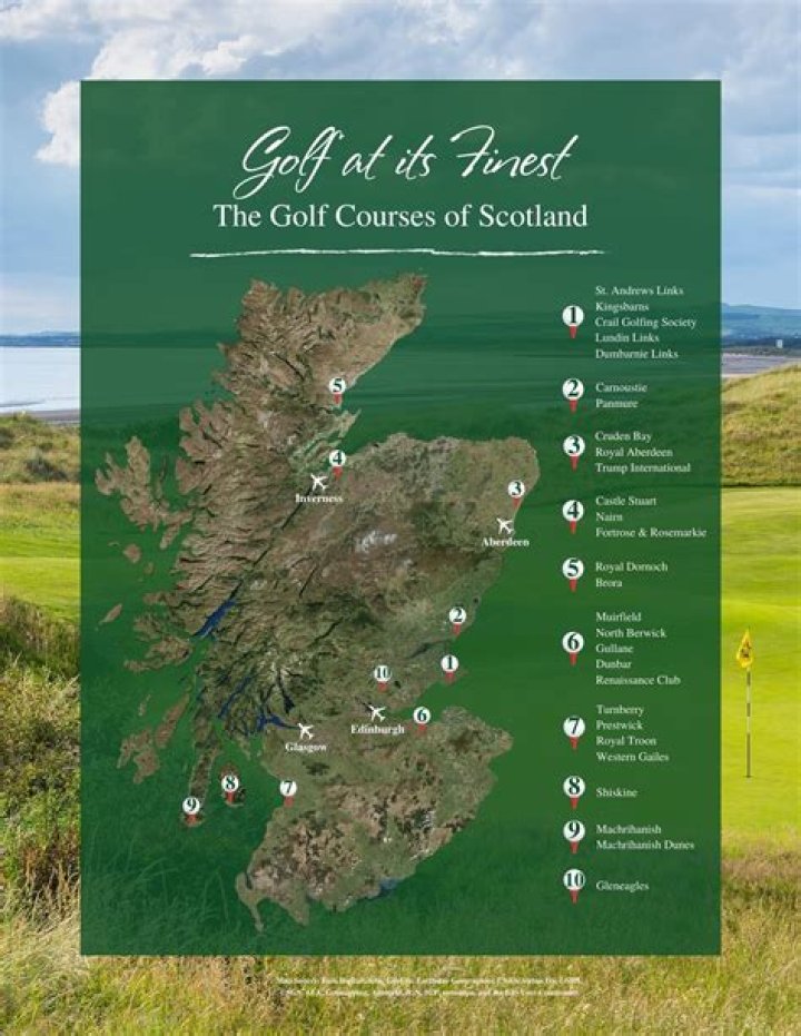 How many Scottish golf courses are there?