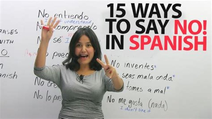 How to say no means no in Spanish?