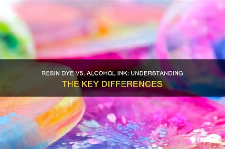 Is resin dye the same as alcohol ink?