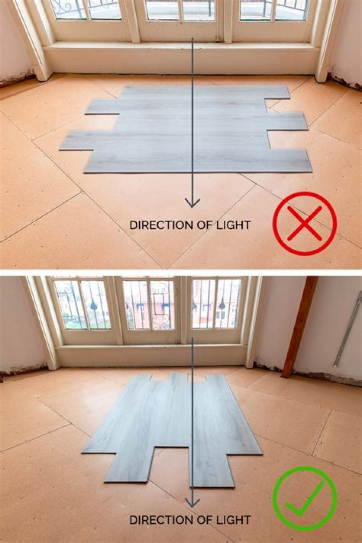 Should wood floors be laid horizontal or vertical?