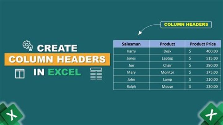 What are column headers in Excel?