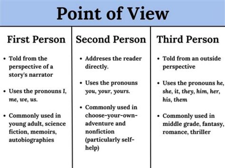 What are the 3 types of person point of view?