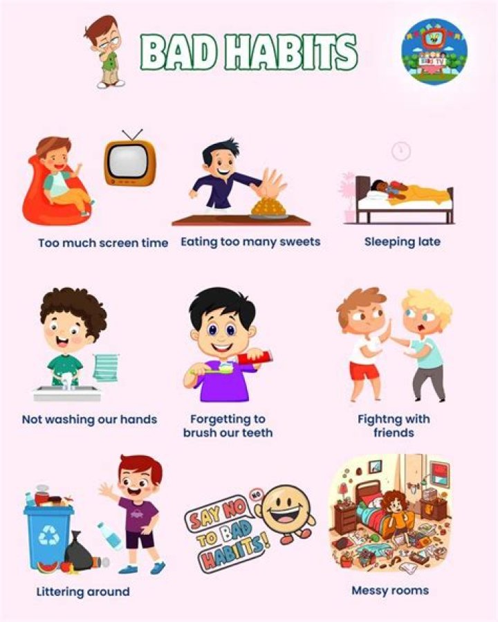 What are the habits we should avoid?