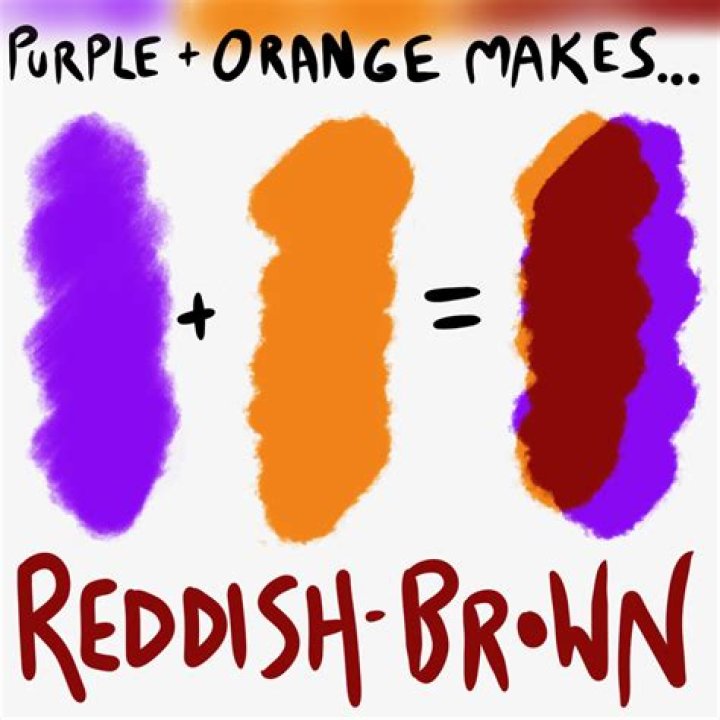 What does orange and purple make?