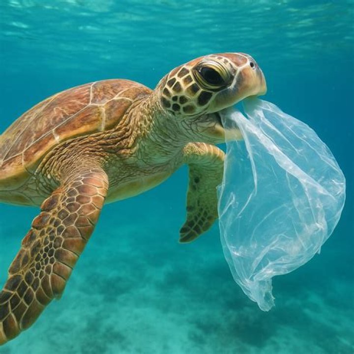 What happens if a turtle eats plastic?