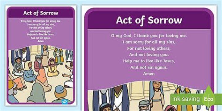 What is a prayer of sorrow?