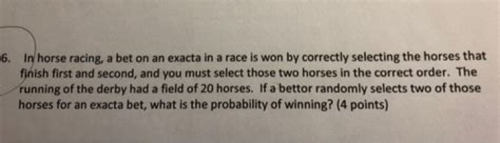 What is an exacta bet?