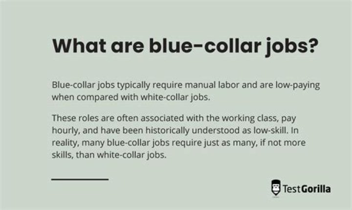 What is considered a blue collar job?