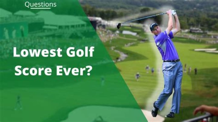 What is lowest net score in golf?