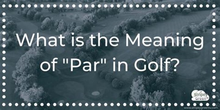 What is one under par in golf?