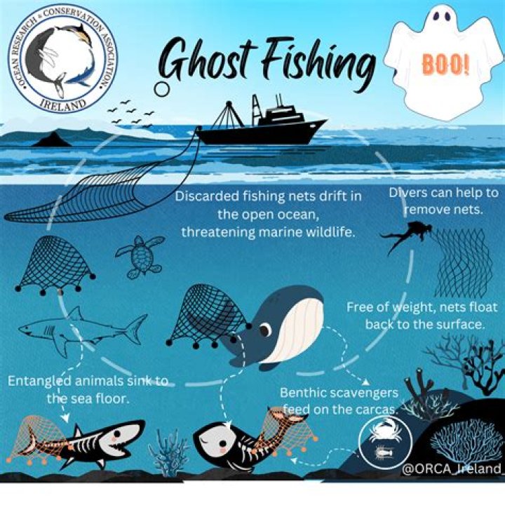 What is the cause of ghost fishing?