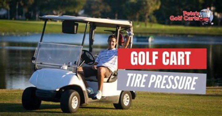 What is the correct tire pressure for golf cart tires?