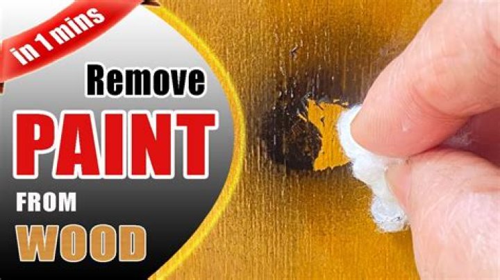 What liquid removes paint from wood?
