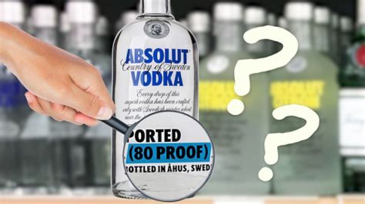 What proof is most vodka?