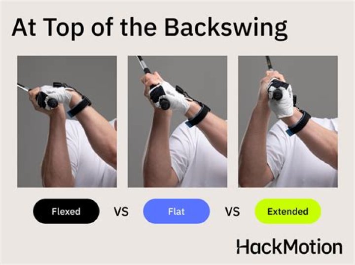 What should left knee do in backswing?