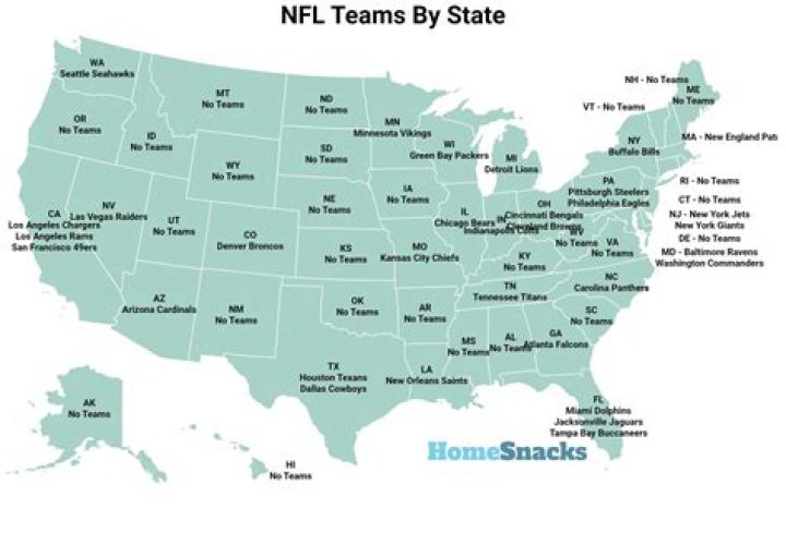 What two states have 3 NFL teams?