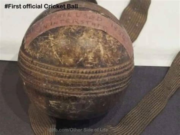 What was the first cricket ball made of?
