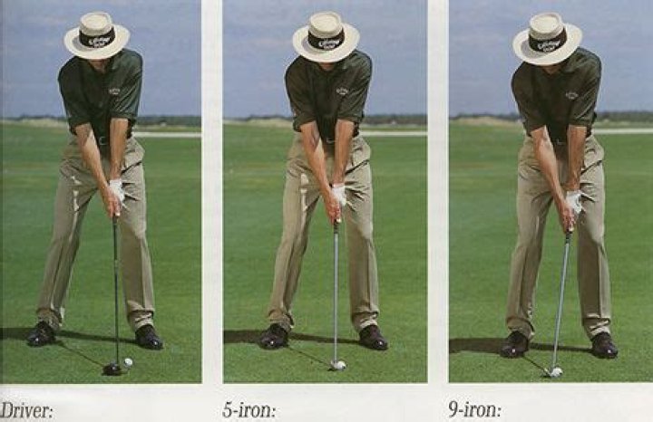 Where should hands be when hitting irons?