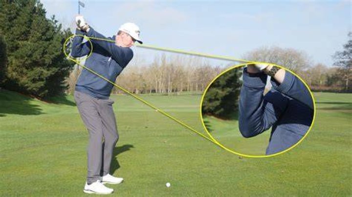 Where should your elbows be in the golf swing?