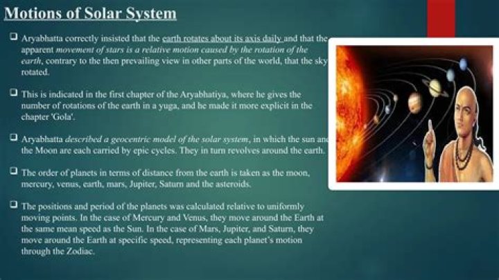 Who said Earth revolves around the sun aryabhatta?
