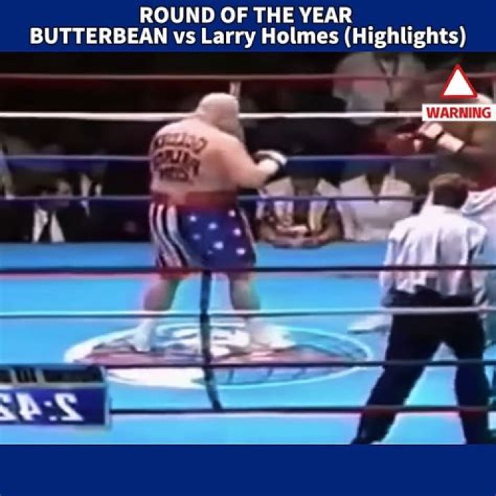 Who won the boxing match between Larry Holmes and Butterbean?