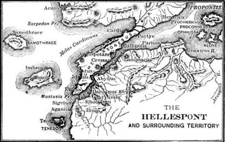 Why did Xerxes cross the Hellespont?