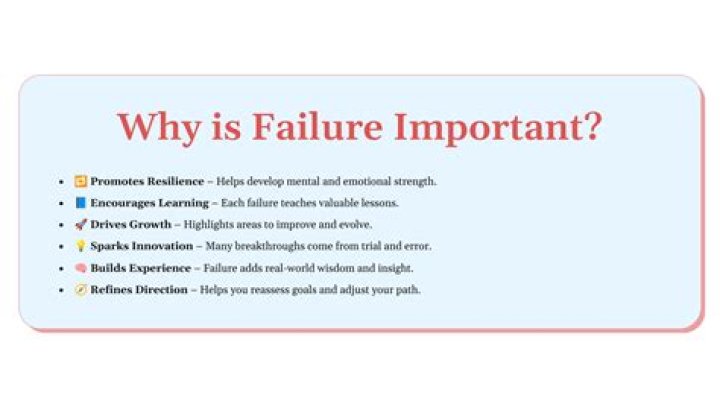 Why is failure important for success?