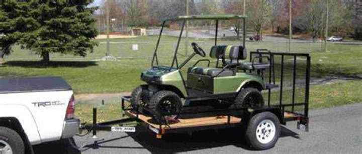 Will a 5X8 trailer haul a golf cart?